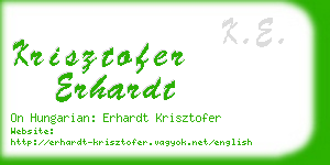 krisztofer erhardt business card